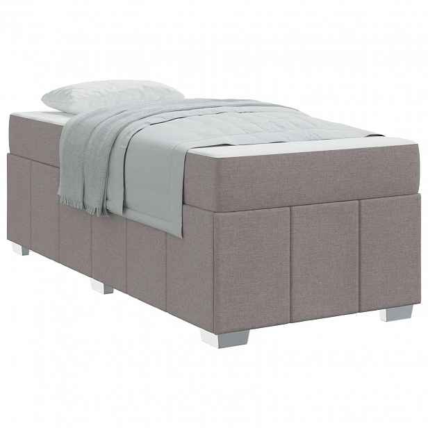 vidaXL Rám postele Taupe 120 x 190 cm textil
