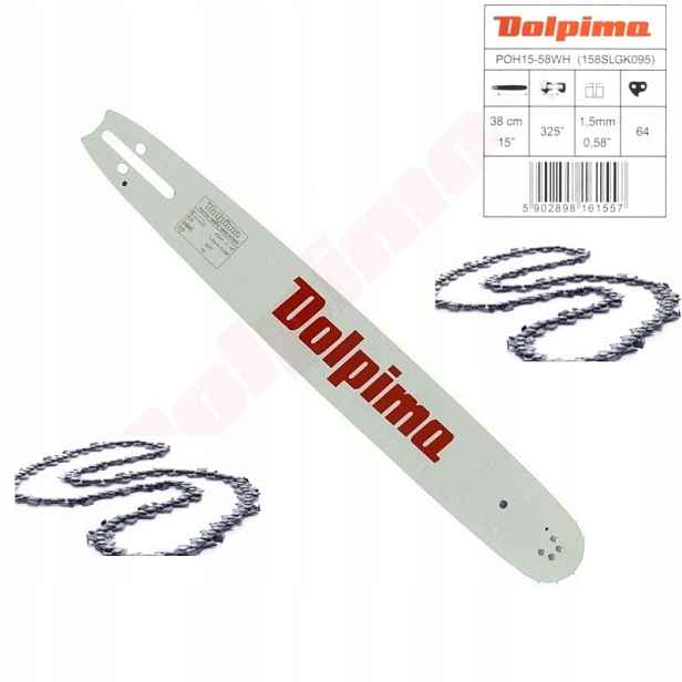 Vodítko 2x Řetěz 38 CM Pro M Hu 325" 1,5mm 340 345 346XP