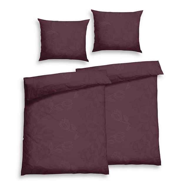 Florella POVLEČENÍ, flanel, bobulová, 140/200 cm