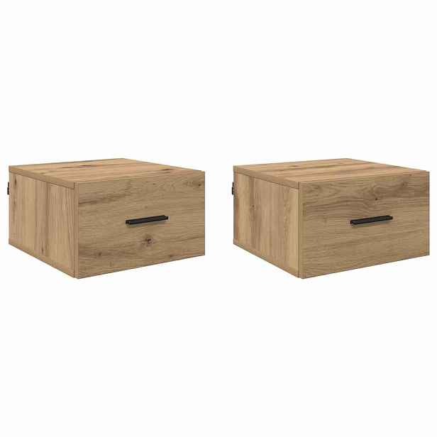 vidaXL Noční skříňka 2 ks dub artisan 35 x 35 x 20 cm Kompozitní dřevo