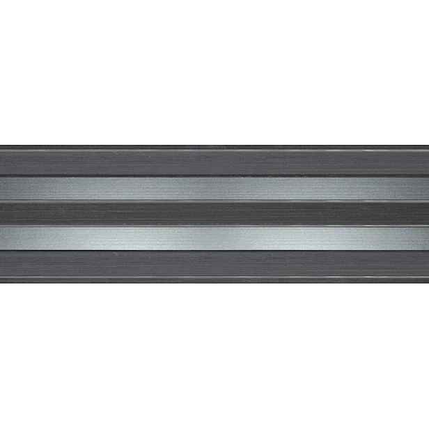 Dekor Fineza Selection tmavě šedá 20x60 cm lesk DSELECT26GR