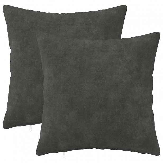 vidaXL Polštář HEERLEN 2 ks Antracitová Mikrovláknová fleece