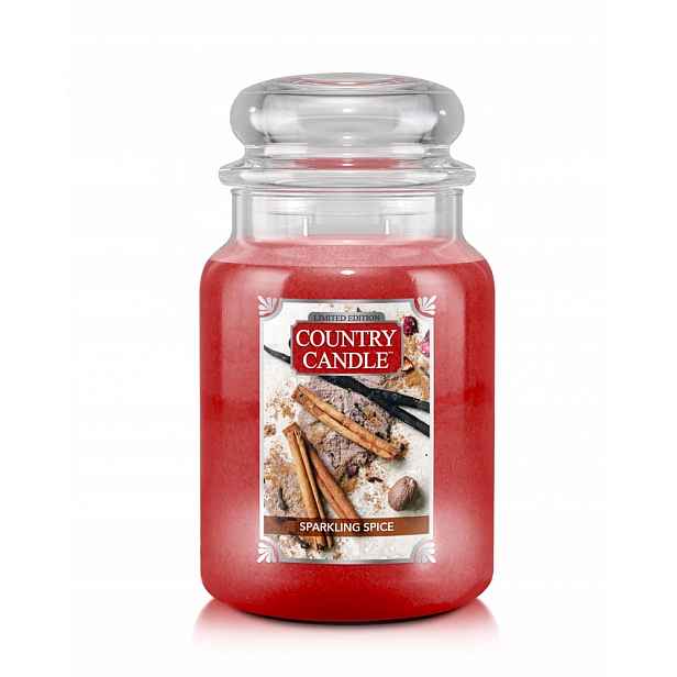 Sparkling Spice Country Candle velká vonná svíčka se dvěma knoty