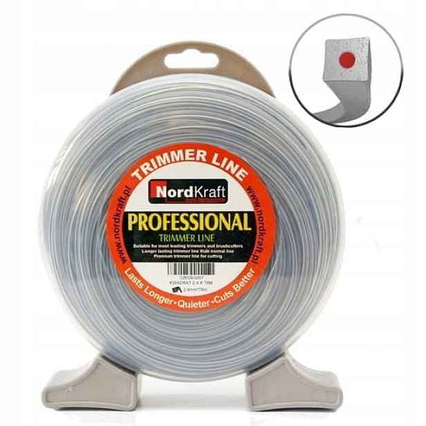 Struna Kosy 2.4 mm 78 m Čtverec Dual-cut Zesílená