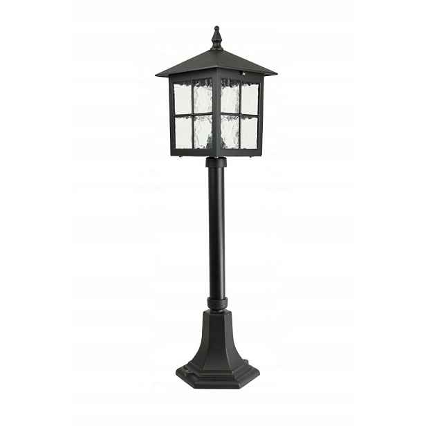 Venkovní stojací lampa klasická 76 cm černá, dekorativní sklo Su-ma