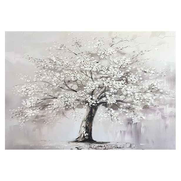 Obraz s ručně malovanými prvky na plátně 70x100 cm White Tree – Styler