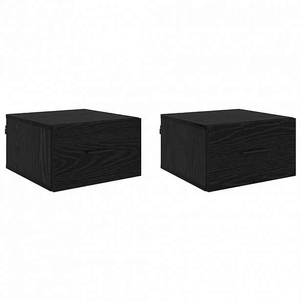 vidaXL Noční skříňka 2 ks Černý dub 35 x 35 x 20 cm Kompozitní dřevo