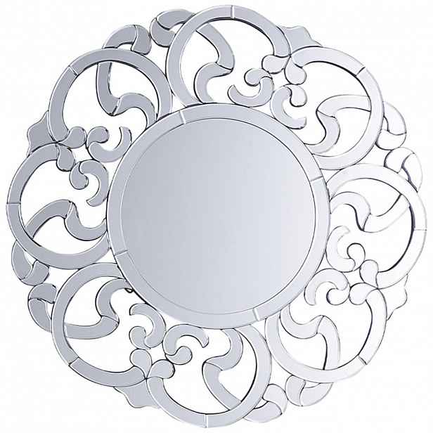 Beliani NÁSTĚNNÉ ZRCADLO stříbrné 70 cm Mornaix