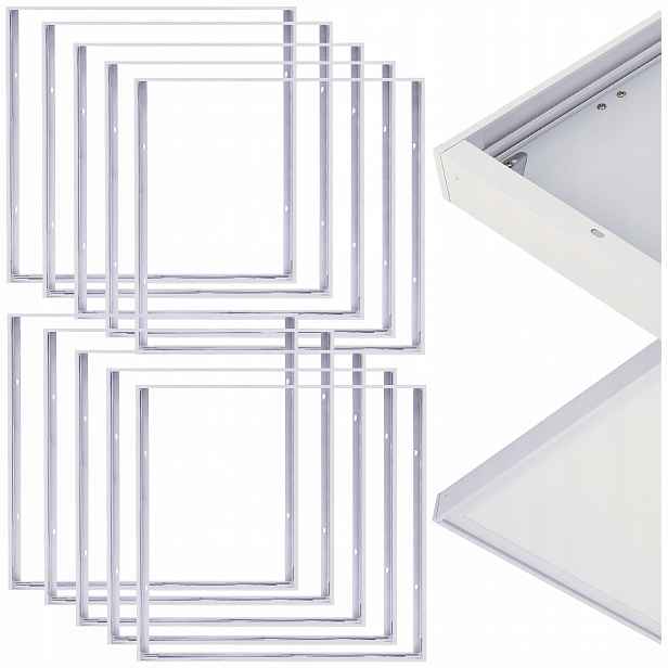 Nástěnné rámečky pro Led kazety 60x60, hliníkové, pro panely, sada 10 x