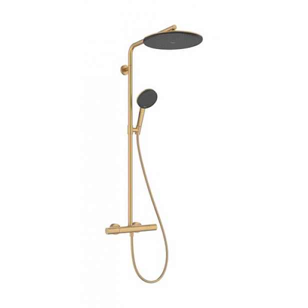Sprchový systém Hansgrohe Raindance Alive S Puro s termostatickou baterií kartáčovaný bronz 24593140