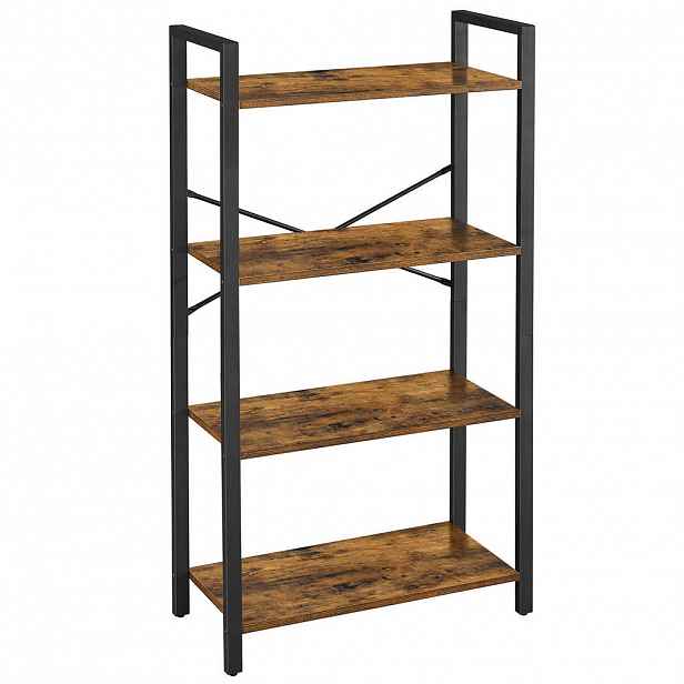 Boxxx REGÁL, hnědá, černá, uhlíková ocel, 66/120/30 cm