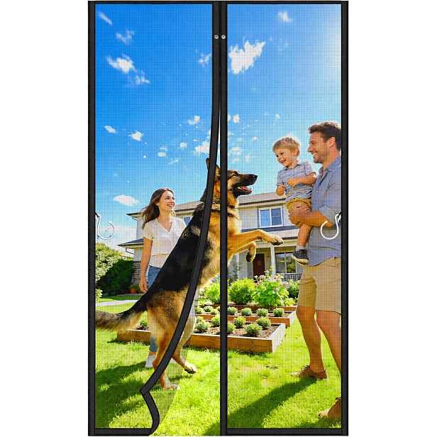 Moskytiéra Hofudon 100 x 210 cm magnetická ze skleněných vláken, černá
