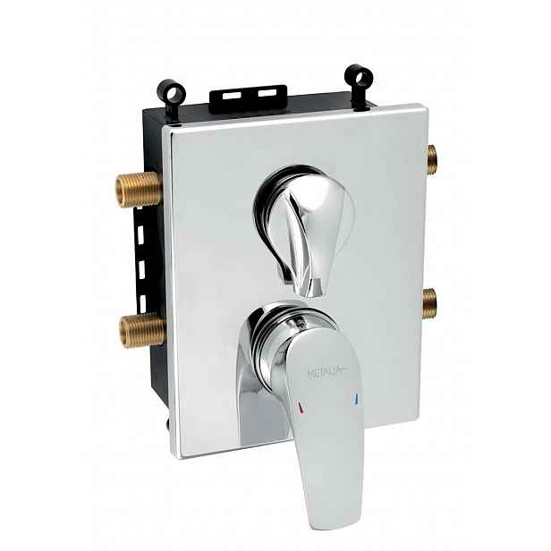Novaservis Metalia 57 - Baterie pod omítku pro 2 spotřebiče s tělesem, chrom BOX57052R,0