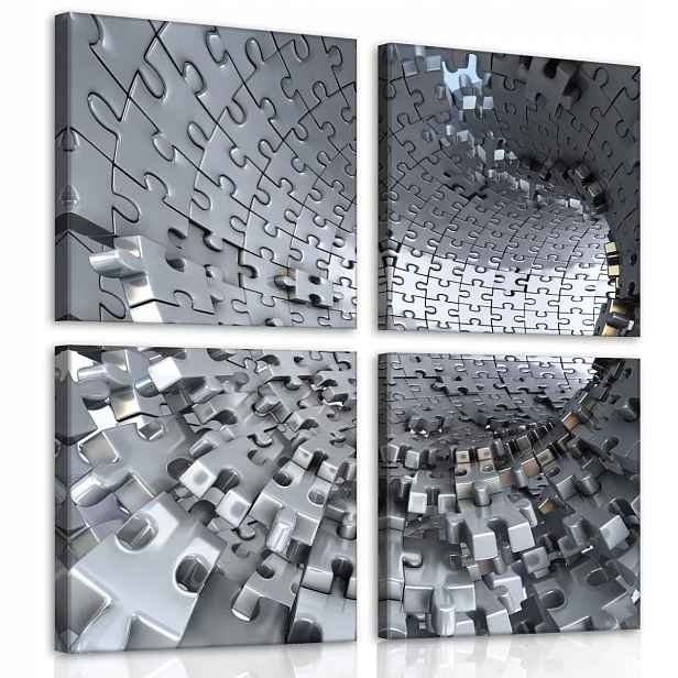 Obraz Na Plátně Canvas 50x50 Puzzle Tunel 3D