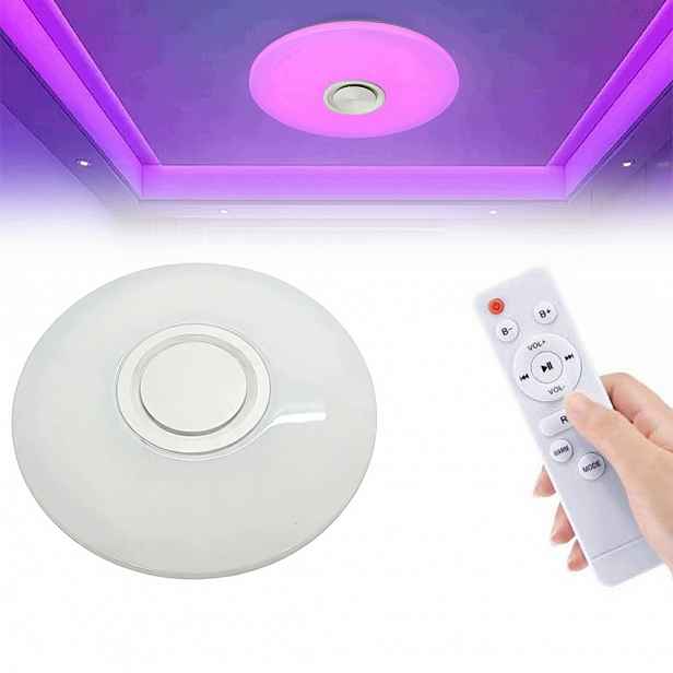 Stropní Svítidlo Rgb S Bluetooth Led Reproduktorem 60 W S Dálkovým Ovládáním, Aplikace App