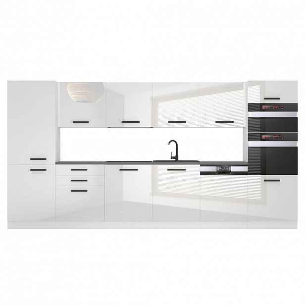 B BELINI GROUP KUCHYŇSKÁ LINKA Naomi 360 cm, s pracovními deskami, Bílá lesklá