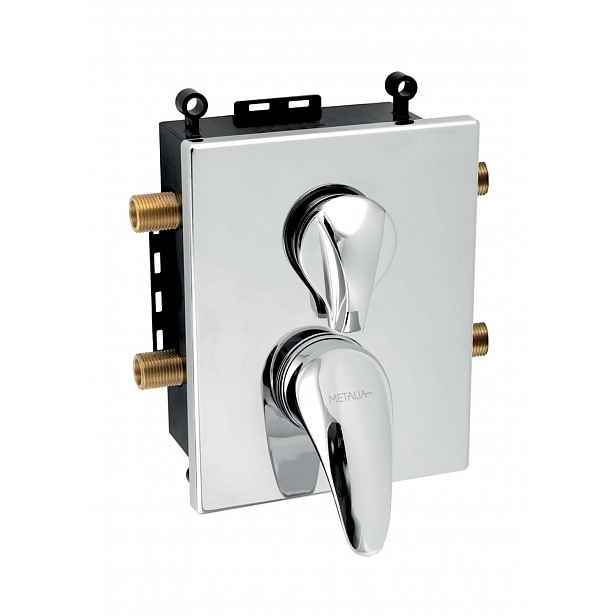 Novaservis Metalia 55 - Baterie pod omítku pro 2 spotřebiče s tělesem, chrom BOX55052R,0