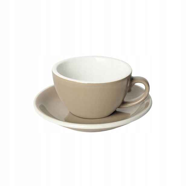 Šálek s podšálkem cappuccino Loveramics Egg Taupe, 200 ml