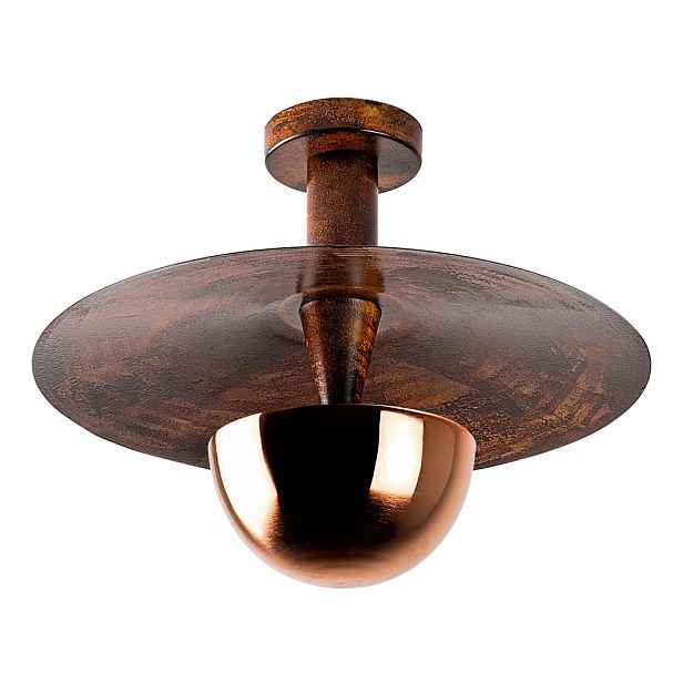 Stropní svítidlo v měděné barvě s kovovým stínidlem ø 38 cm Kurt – Opviq lights