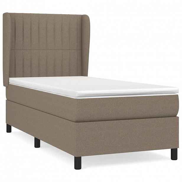 vidaXL Box spring postel s matrací taupe 80x200 cm textil