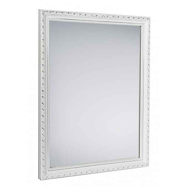 Nástěnné zrcadlo Loreley 34x45 cm, dřevěný bílý rám