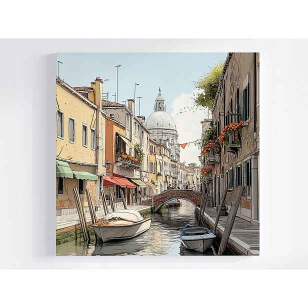 Obraz Na Plátně Canvas Město Itálie Benátky Kanál Most Ulička 50x50
