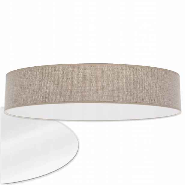 Stropní Svítidlo Livo Ø 50 cm lněný 3 x E27 Denko Led Stropní svítidlo na omítku 60W