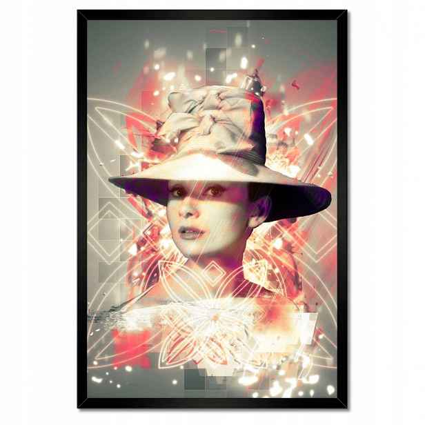 Plakáty v rámu 40x60 Audrey v klobouku