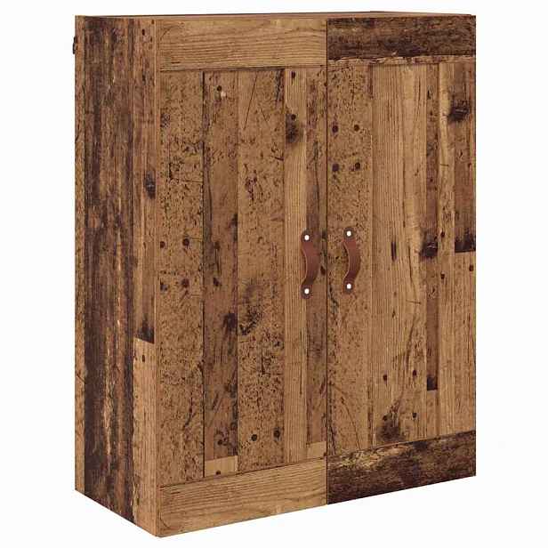 vidaXL Nástěnná skříňka Staré dřevo 69,5 x 34 x 90 cm Kompozitní dřevo