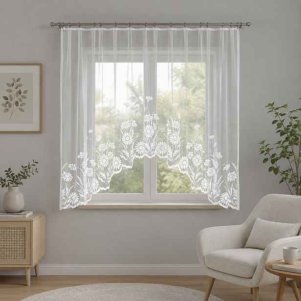 Dekorační oblouková krátká záclona na žabky ARALIA 300x160 cm MyBestHome