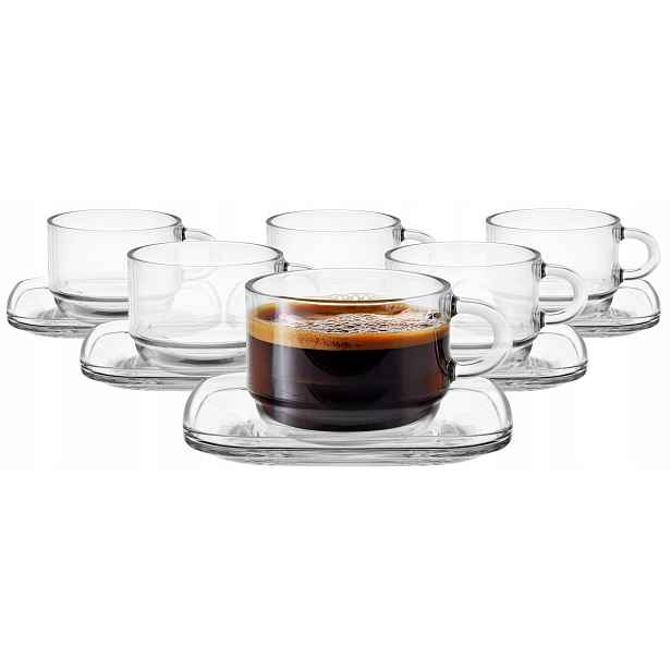 Kávový set Lav Cozy 200 Ml 12 Ks pro 6 osob skleněné šálky