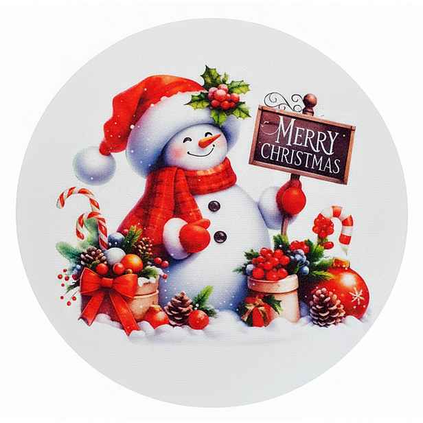 Vánoční dekorační  ubrousek MERRY CHRISTMAS Ø 38 cm