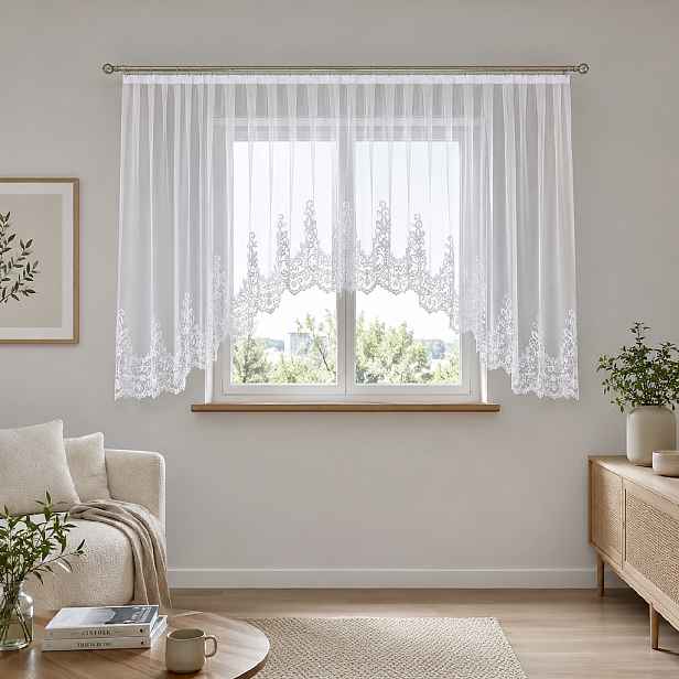Dekorační oblouková krátká záclona na žabky BERENIKA 400x160 cm MyBestHome