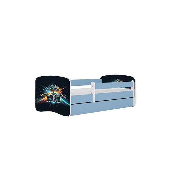 Kocot kids Dětská postel Babydreams race modrá, varianta 70x140, bez šuplíků, bez matrace