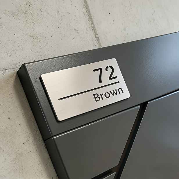 TEMU Přizpůsobitelná akrylová jmenovka na dům - Číslo dveří + Dekorace poštovní schránky s duální funkcionalitou, moderní minimalistický design,