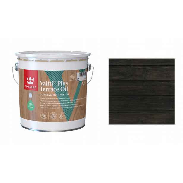 Tikkurila Valtti Plus Terrace Oil 2,7 L 219A Black Woodpecker Terasový Olej