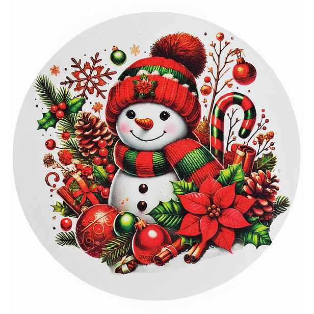 Vánoční dekorační  ubrousek MERRY CHRISTMAS I. Ø 38 cm