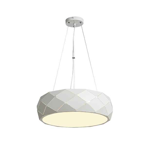Závěsná lampa bílá, moderní, kulatá, 45 cm do obývacího pokoje, 3 body Light Prestige