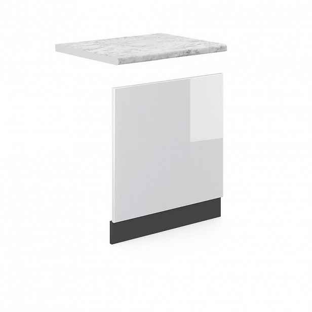 Vicco PŘEDNÍ PANEL R-Line Bílá vysoký lesk 60 cm , PD Mramor