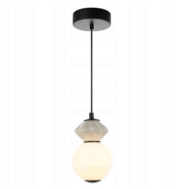 Závěsná, stropní černá Led lampa do obývacího pokoje, kuchyně, předsíně Balos