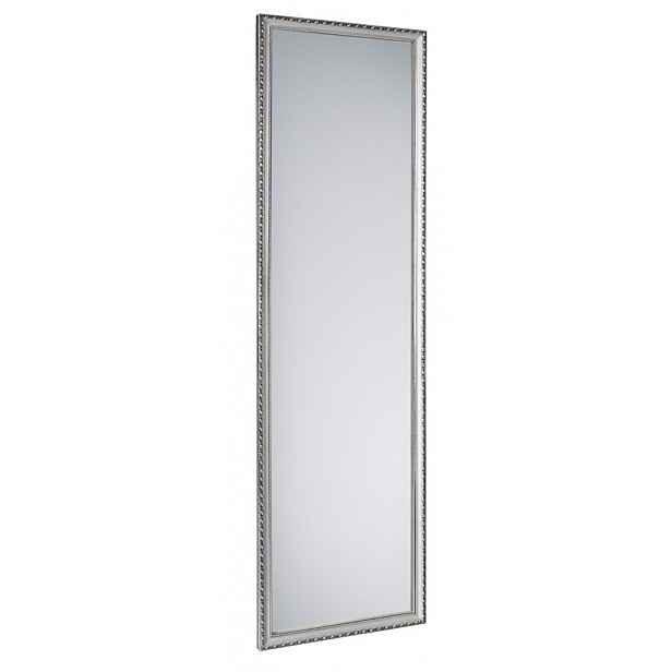 Nástěnné zrcadlo Loreley 35x125 cm, dřevěný stříbrný rám