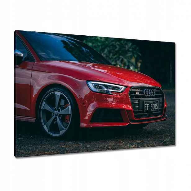 Obrazy 100x70 Červené Audi S3 Alufelgy