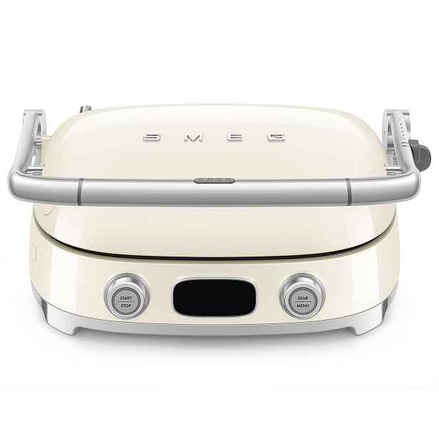 Smeg Kontaktní a BBQ gril s vaflovacími deskami, krémová MGF01CREU