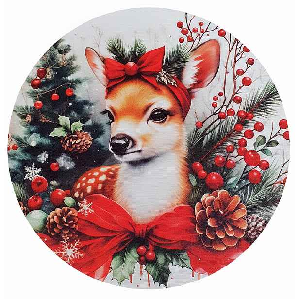 Vánoční dekorační  ubrousek CHRISTMAS DEER Ø 38 cm