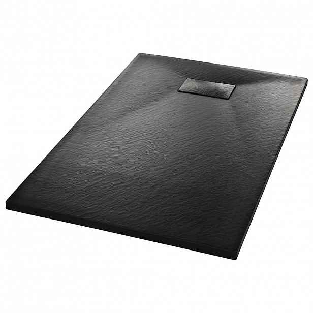 vidaXL Sprchová vanička SMC černá 100 x 80 cm