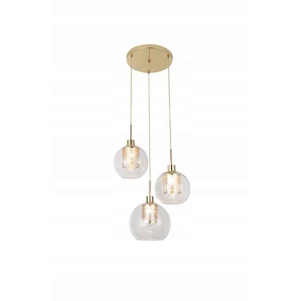 Závěsná lampa E27 3x60W zlatá barva 6496 Philana Rabalux