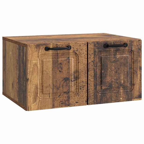 vidaXL Nástěnná TV skříň Nástěnný Staré dřevo 59,5 x 41 x 30 cm