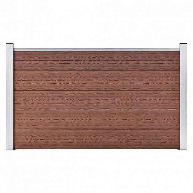 vidaXL Zahradní plot dřevoplast 180 x 105 cm hnědý