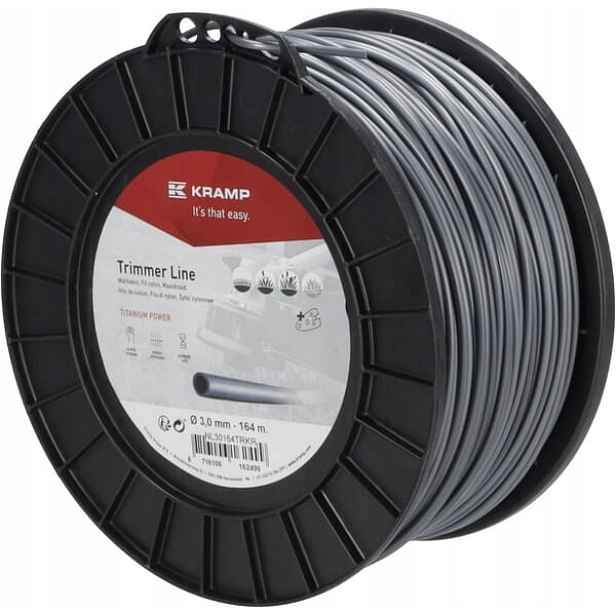 Žací struna Ø 3 mm 164 m kulatá Titanium Power šedá Kramp NL30164TRKR