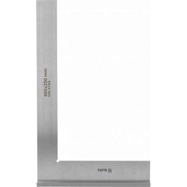 Zámečnický Úhelník Se Stopkou Yato 400x250 mm Ocelový Plochý Trasovací